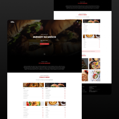 SK-Studio - Strona www, burgerownia, fast-food, firmowa